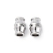 Brass Beads, Column, Real Platinum Plated, 7.5x5mm, Hole: 2.7mm