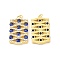 Rack Plating Eco-Friendly Brass Micro Pave Cubic Zirconia Pendants, Lead Free & Cadmium Free & Nickel Free, Rectangle, Real 18K Gold Plated, 32.5x19x3.5mm, Hole: 3.6mm