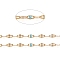 Handmade 304 Stainless Steel Dapped Chains, Cable Chains, with Enamel and Spool, Soldered, Flat Oval, Long-Lasting Plated, Deep Sky Blue, 3x1.5x0.1~1mm, about 32.8 Feet(10m)/roll