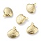 Brass Pendants, Shell Shape, Real 24K Gold Plated, 14x13x4mm, Hole: 1mm