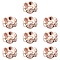 Brass Rhinestone Spacer Beads, Grade A, Wavy Edge, Rondelle, Crystal, Rose Gold, 6x3mm, Hole: 1mm