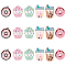 18Pcs 6 Style Food Grade Eco-Friendly Silicone Focal Beads, Food & Drink, Mixed Color, 28~35x24~27.5x8mm, Hole: 2.2~2.5mm, 3pcs/style