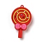 Candy Shape PVC Pendants, Red, 57x34.5x14.5mm, Hole: 4mm