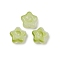 Transparent Glass Beads, Star, Baking Paint, Yellow Green, 10.5x11x5mm, Hole: 1mm