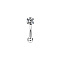 316 Surgical Stainless Steel Flat Round Cubic Zirconia Eyebrow Curved Barbell Rings, Cartilage Earrings, Stainless Steel Color, Clear, 8mm, Pin: 1.2mm