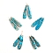 Natural Imperial Jasper Pendants, for Jewelry Making, Dyed, Teardrop, 45~45.5x12~12.5x4~4.5mm, Hole: 1mm