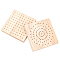 Oakwood Chassis, with Hole, for Toy Model Display, Square, BurlyWood, 10x10x1.75cm, Hole: 2.5mm, 81holes, 2pcs/set