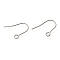 Tarnish Resistant 304 Stainless Steel Earring Hooks, Ear Wire, with Horizontal Loop, Stainless Steel Color, 18mm, Hole: 2mm, 21 Gauge, Pin: 0.7mm