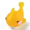 PVC Pendants, Whale, Gold, 48x27x35mm, Hole: 3mm