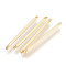 Brass Links connectors, Strip, Nickel Free, Real 18K Gold Plated, 25x1.5mm, Hole: 0.8mm