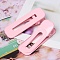 Macaron Color Alloy Alligator Hair Clips, Hollowed Hair Accessories for Girls Women, Rectangle, Pearl Pink, 60x23mm