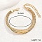 Iron Multi-layer Rope Anklets for Women, Golden, 7-1/8 inch(180mm)