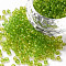Glass Seed Beads, Transparent, Round, Green Yellow, 8/0, 3mm, Hole: 1mm, about 666 beads/30g