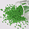 11/0 Grade A Round Glass Seed Beads, Baking Paint, Lime Green, 2.3x1.5mm, Hole: 1mm, about 48500pcs/pound