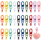 WADORN 30pcs Colorful Alloy Swivel Clasps Lanyard Hook, Swivel Snap Hooks Clasps Metal Trigger Snap Swivel Keyring Lobster Claw Clasps for DIY Purse Bag Key Chains Connector Jewelry Making Accessories