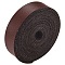 Micro Fiber Imitation Leather Cord, Flat Braided Leather Cord, for Bracelet & Necklace Making, Coffee, 15x1.5mm, about 2m/strand