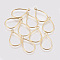 Brass Pendants, Nickel Free, Real 18K Gold Plated, Teardrop, 18x13x1mm, Hole: 1mm