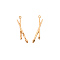 Zinc Alloy Pendants, Paintbrush Shape, Matte Gold Color, 45x11x3mm, Hole: 1.5mm