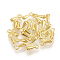 Alloy Charms, Chain Extender Drop, Teardrop, Golden, 7x2.5x2mm, Hole: 1mm, about 5000pcs/bag