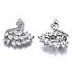 Латунные микропаве прозрачные подвески с фианитом ZIRC-S069-031P-2