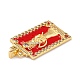 Латунные микропаве прозрачные подвески с фианитом ZIRC-A021-06G-4