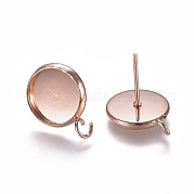 Серьги-гвоздики из нержавеющей стали 304 STAS-E484-64A-RG