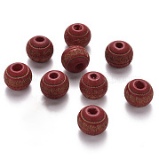 Расписные бусы из натурального дерева WOOD-N006-02A-10