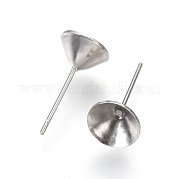 Серьги-гвоздики из нержавеющей стали марки 304 STAS-E446-01E-P