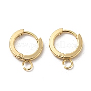 201 фурнитура для сережек-колец Huggie Hoop из нержавеющей стали STAS-A167-01F-G