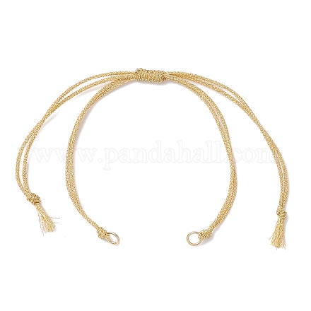 Изготовление плетеного браслета из полиэфирного шнура AJEW-JB01376-01-1