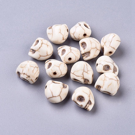 Синтетические бусины из магнезита TURQ-G894-2-1