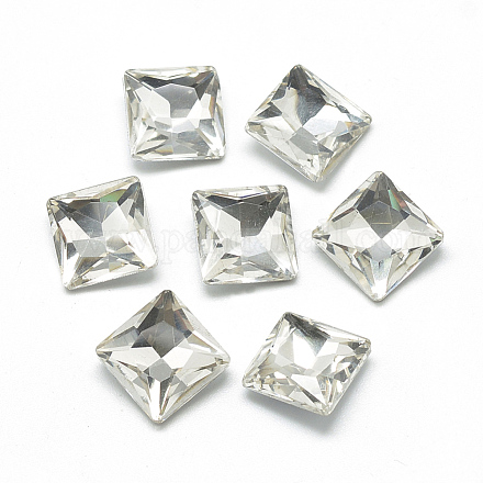 Заостренные заднее стекло горный хрусталь кабошоны RGLA-T027-10x10mm-01-1