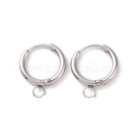 Фурнитура для сережек-колец Huggie Hoop из нержавеющей стали 304 STAS-J400-36P-1