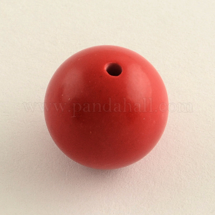 Круглые бусины киноварь X-CARL-Q002-8mm-1