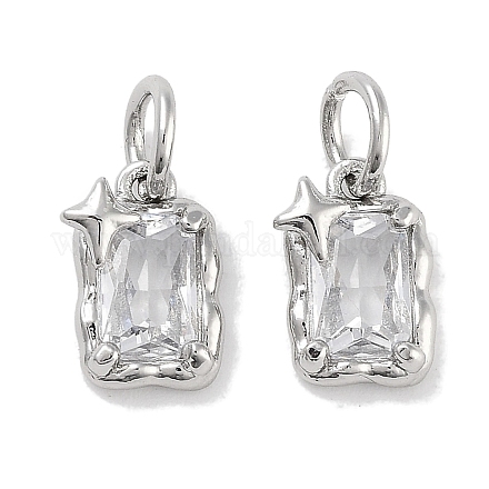 Латунные микро проложить кубического циркония подвески KK-C051-10P-05-1
