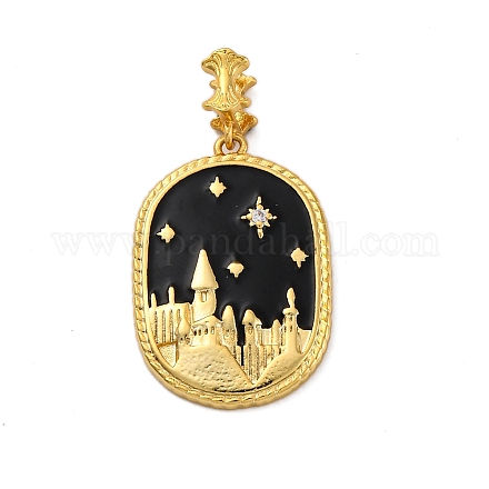 Латунные микро проложить кубического циркония подвески KK-V009-10G-1