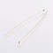Rack Plating Brass Ball Head pins, Long-Lasting Plated, Electroplated, Golden, 50x0.5mm, 24 Gauge, Head: 2mm