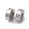 201 Stainless Steel Beads, with Rubber Inside, Slider Beads, Column, Anti-Tarnish, Stainless Steel Color, 3.2x8.5mm, Hole: 2mm