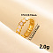 Heart 304 Stainless Steel Enamel Cuff Ring, Open Ring for Women, Golden