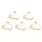 Alloy Enamel Pendants, Cadmium Free & Lead Free, Light Gold, Sheep, White, 19x15x1mm, Hole: 2mm