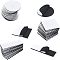 36 Sets 3 Styles Double Sided Self Adhesive Hook and Loop Tapes, Magic Tapes with Nylon and Polyester, Mixed Shapes, White, 12 sets/style