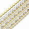 Brass Rhinestone Strass Chains, with ABS Plastic Imitation Pearl, Rhinestone Cup Chains, with Spool, Crystal, Golden, SS6.5(2~2.1mm), 2~2.1mm, about 10yards/roll(9.14m/roll)