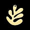 201 Stainless Steel Pendants, Laser Cut, Leaf, Golden, 25.5x20x1mm, Hole: 1.6mm