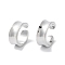 Rack Plating Brass Cuff Ring, Cadmium Free & Lead Free, Long-Lasting Plated, Platinum, 6x15mm