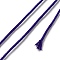 Polyester Twisted Cord, Round, for DIY Jewelry Making, Royal Blue, 1.2mm, about 38.28 Yards(35m)/Roll