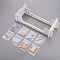 732Pcs 4 Colors Glass Seed Beads, 2Pcs Brass Beads, 1Pcs Slider Bead and Iron Needle, 1 Set Plastic Weaver Tools, Braided Nylon Cord for DIY Craft Jewelry Making Kit, White, 26.2x10.2x2.2cm