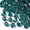 Transparent Acrylic Beads, Bicone, Teal, 8x7.5mm, Hole: 2mm, about 2640pcs/500g