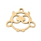 201 Stainless Steel Pendants, Owl Charms, Real 18K Gold Plated, 13.5x16x1mm, Hole: 1.4mm