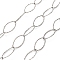 304 Stainless Steel Textured Cable Chains, Soldered, Stainless Steel Color, 20x10x1mm