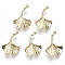 Brass Pendants, Nickel Free, Leaf, Real 18K Gold Plated, 20x13x4.5mm, Hole: 2mm